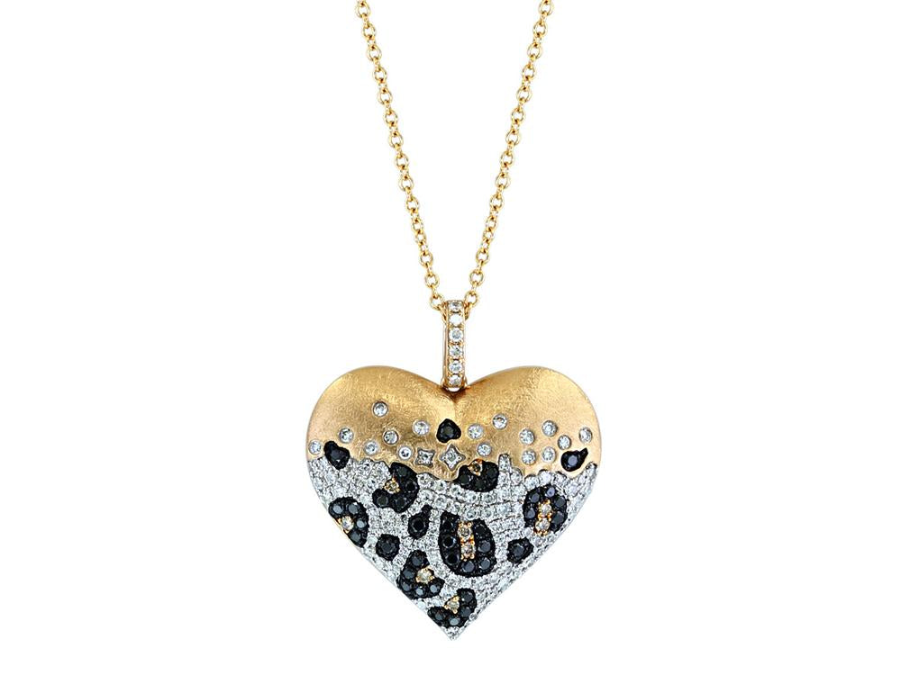 EFFY 14K YELLOW GOLD DIAMOND,BLACK DIAMOND,ESPRESSO DIAMOND PENDANT