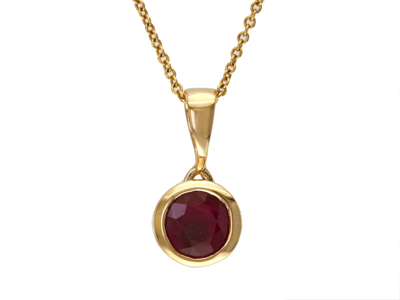 EFFY 14K ROSE GOLD NATURAL RUBY PENDANT