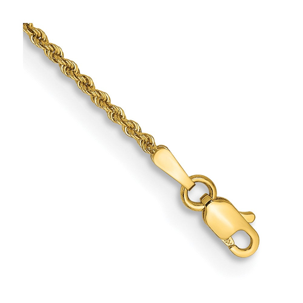 14k 1.5mm Solid Rope Chain Anklet