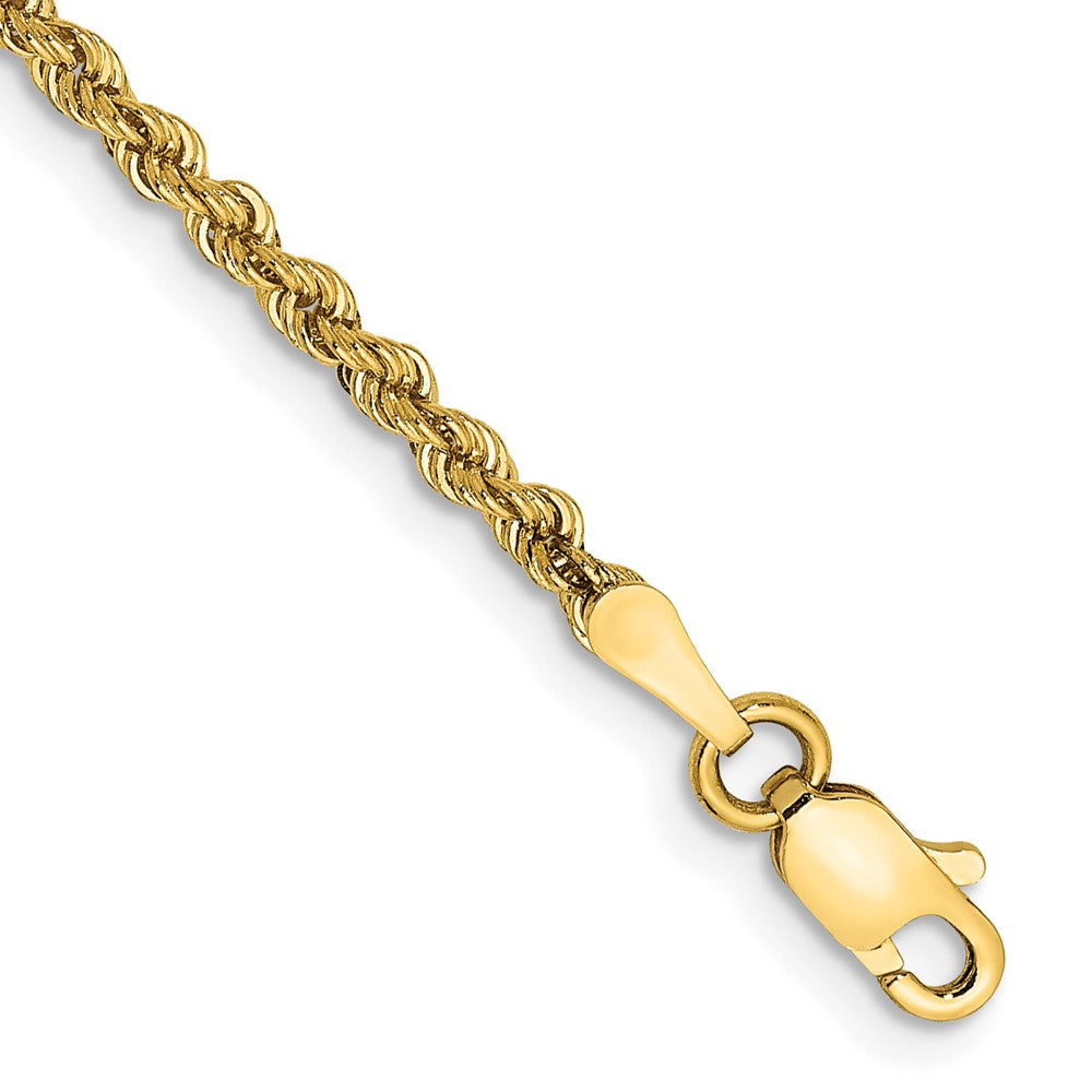 14k 2.25mm Solid Rope Chain Anklet