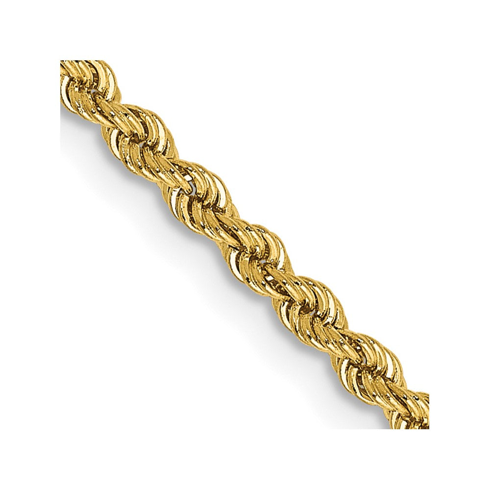 14k 2.25mm Solid Rope Chain Anklet