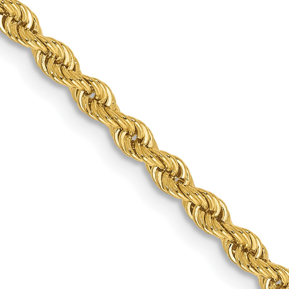 14k 2.5mm Solid Rope Chain Anklet