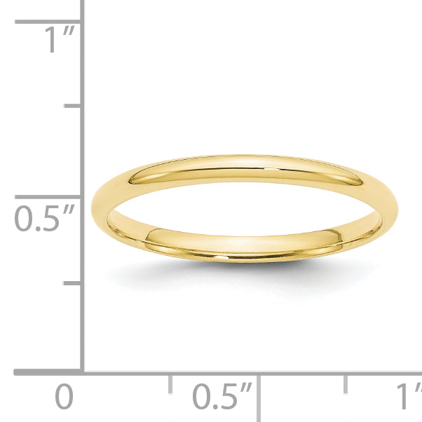 10KY 2mm LTW Comfort Fit Band Size 10