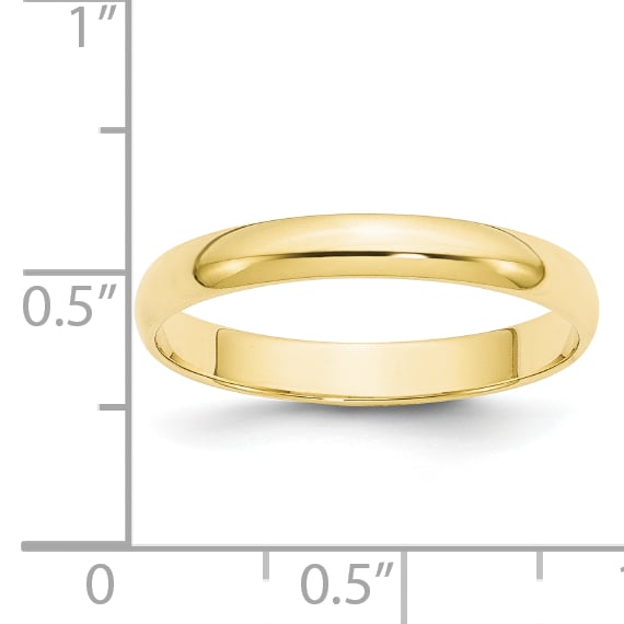 10KY 3mm LTW Half Round Band Size 5.5