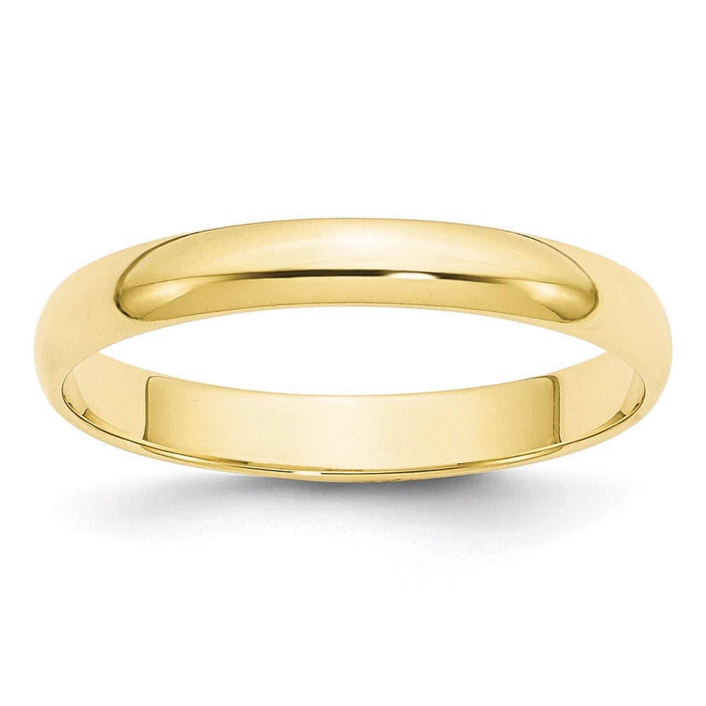 10KY 3mm LTW Half Round Band Size 6.5