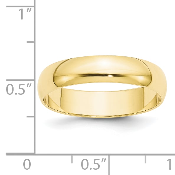 10KY 5mm LTW Half Round Band Size 7.5