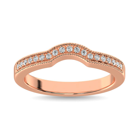 14K Rose Gold 1/6 Ct.tw Diamond Anniversary Band