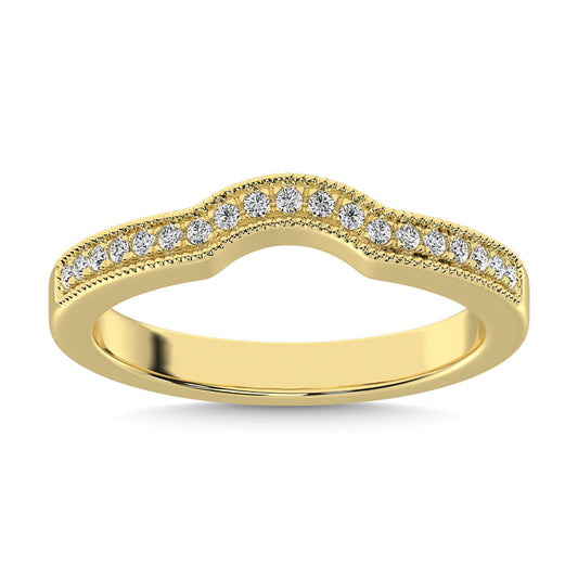 14K Yellow Gold 1/6 Ct.tw Diamond Anniversary Band