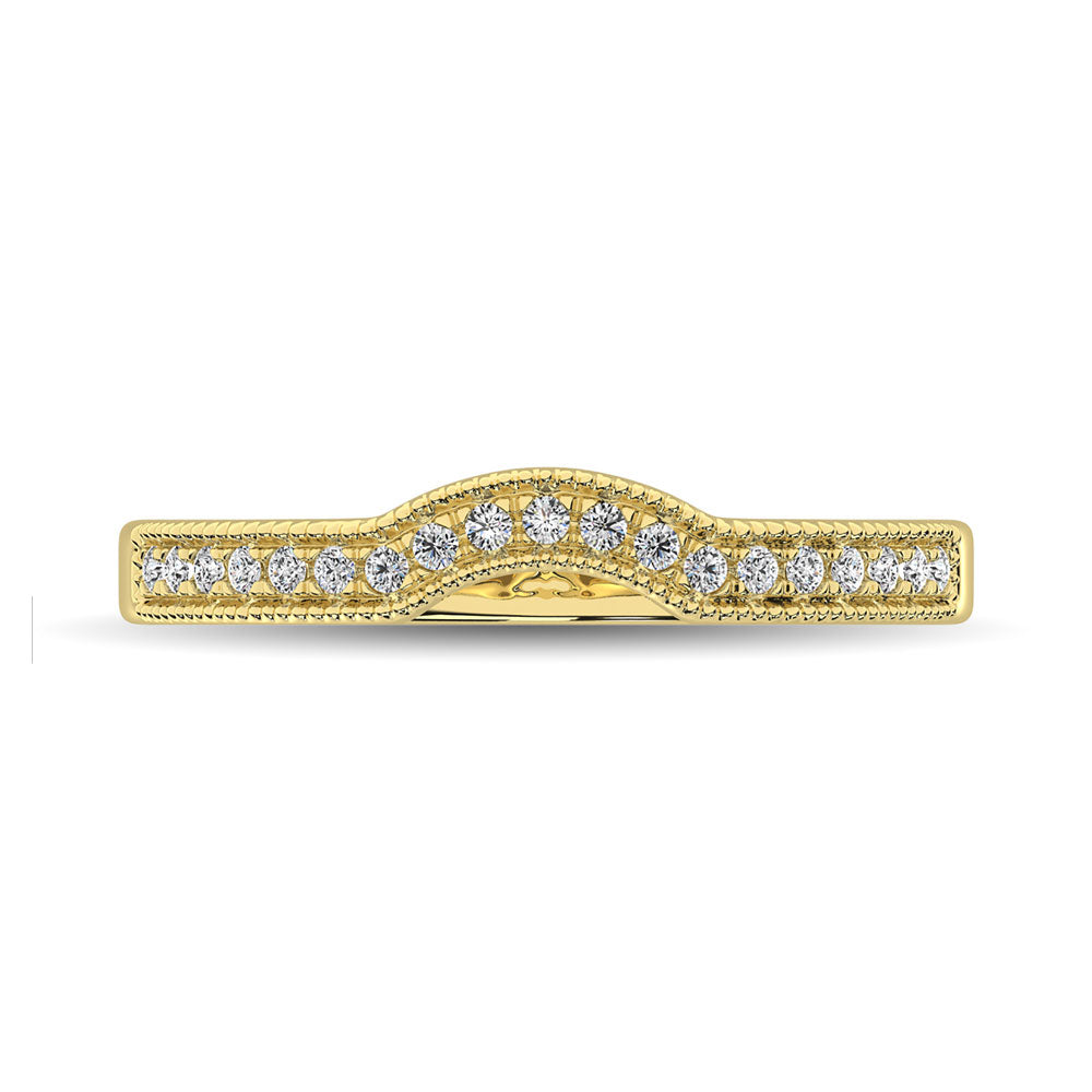 14K Yellow Gold 1/6 Ct.tw Diamond Anniversary Band
