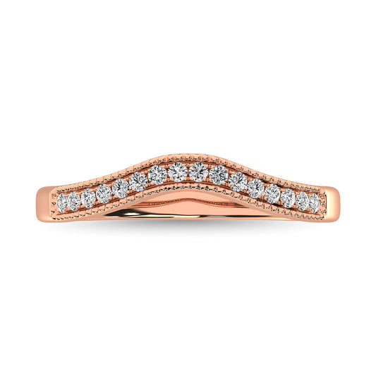 14K Rose Gold 1/5 Ct.Tw. Diamond Anniversary Band