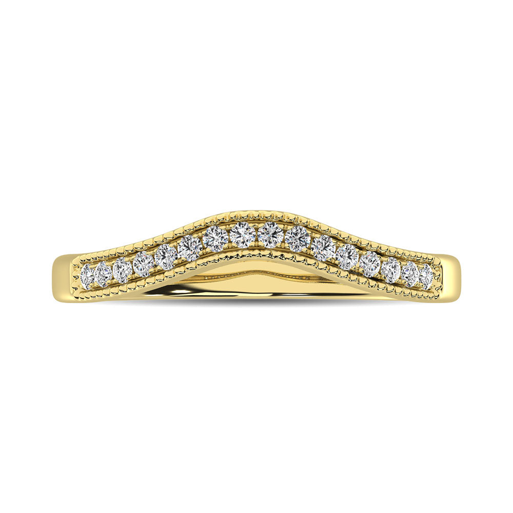 14K Yellow Gold 1/5 Ct.Tw. Diamond Anniversary Band