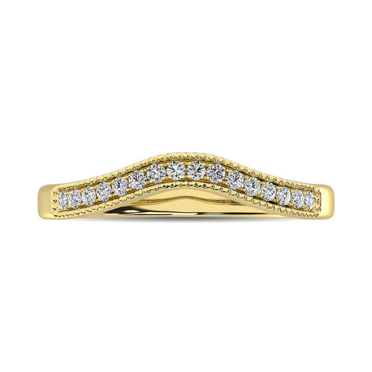 14K Yellow Gold 1/5 Ct.Tw. Diamond Anniversary Band