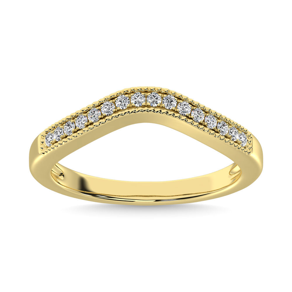 14K Yellow Gold 1/5 Ct.Tw. Diamond Anniversary Band