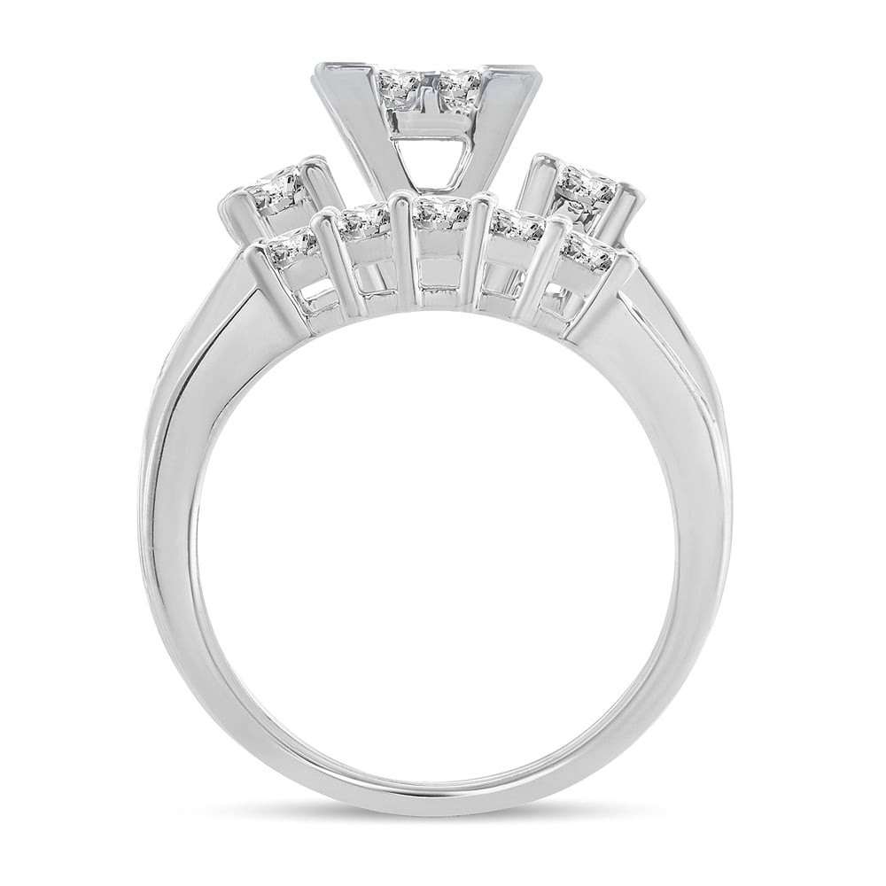 14K  3.00 CT  PRINCESS CUT Diamond  BRIDAL  RING
