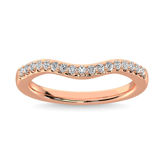 14K Rose Gold 1/6 Ct.Tw. Diamond Anniversary Band