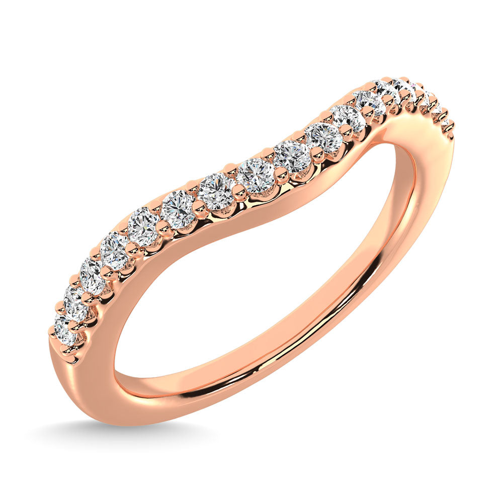 14K Rose Gold 1/6 Ct.Tw. Diamond Anniversary Band