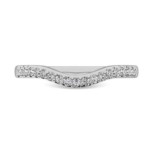 14K White Gold 1/6 Ct.Tw. Diamond Anniversary Band
