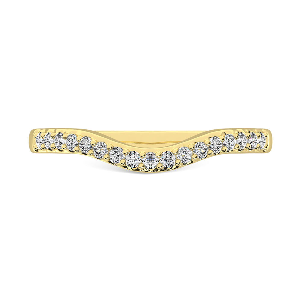 14K Yellow Gold 1/6 Ct.Tw. Diamond Anniversary Band