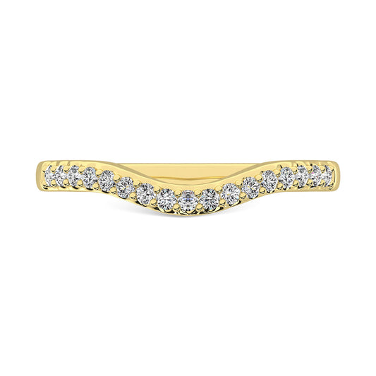 14K Yellow Gold 1/6 Ct.Tw. Diamond Anniversary Band