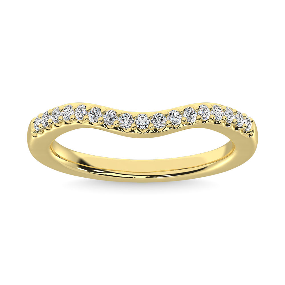 14K Yellow Gold 1/6 Ct.Tw. Diamond Anniversary Band
