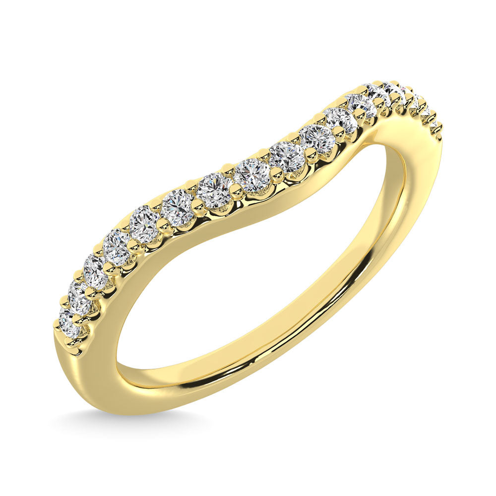14K Yellow Gold 1/6 Ct.Tw. Diamond Anniversary Band