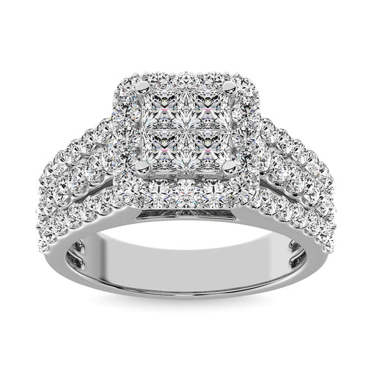 14K White Gold 3 Ct.Tw. Diamond Engagement Ring