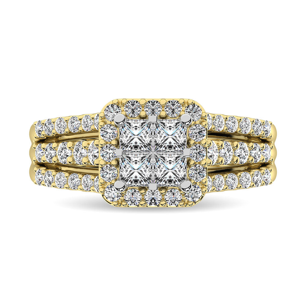 14K Yellow Gold 3 Ct.Tw. Diamond Engagement Ring