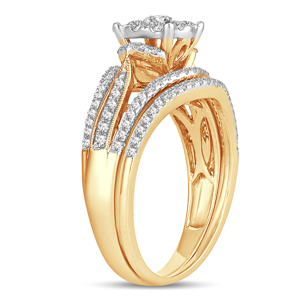 14K  0.75CT  DIAMOND  BRIDAL  RING