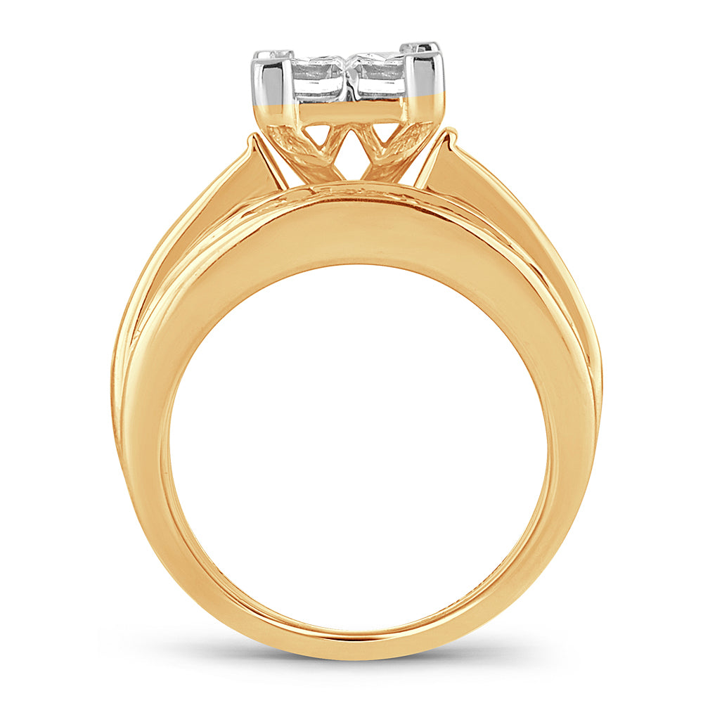14K  3.00CT  PR/CT DIAMOND  BRIDAL  RING