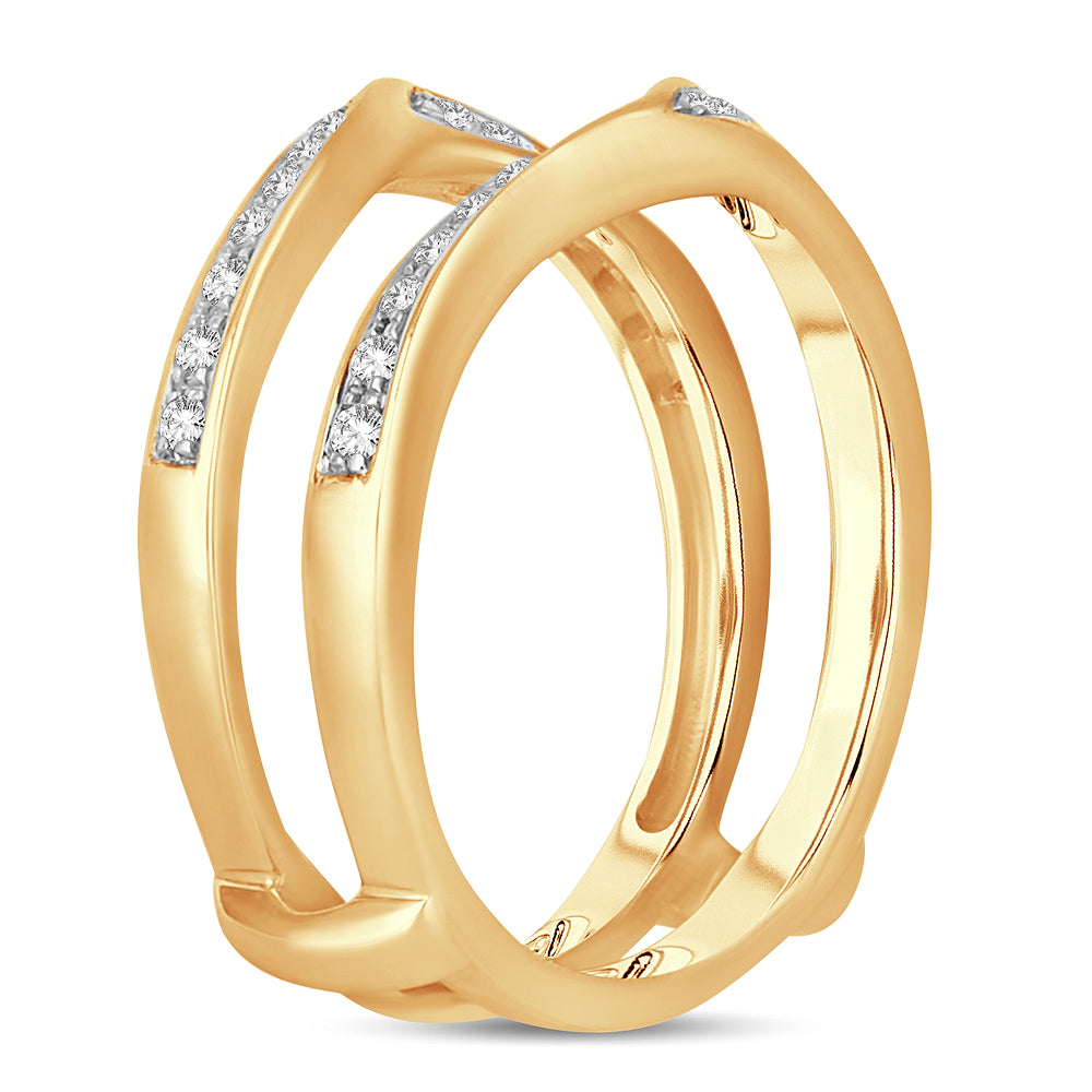 14K  0.25CT  DIAMOND  RING GUARD.