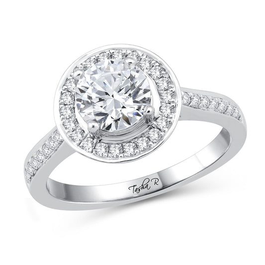 0.30CT Diamond  PLATINUM SEMI MOUNT