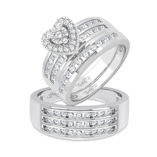 14K 1.44CT Diamond Trio Set