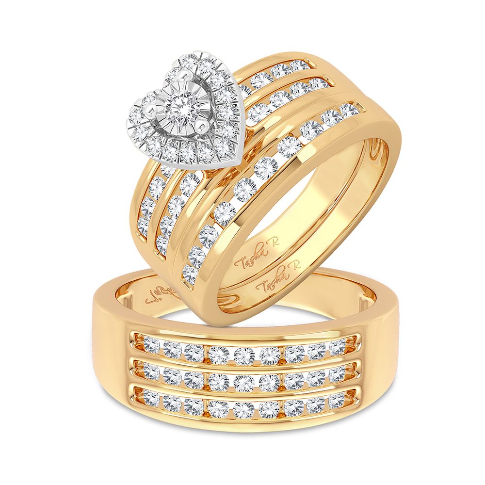 14K 1.44CT Diamond Trio Set