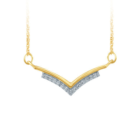 14K 0.04CT Diamond Pendant WITH CHAIN