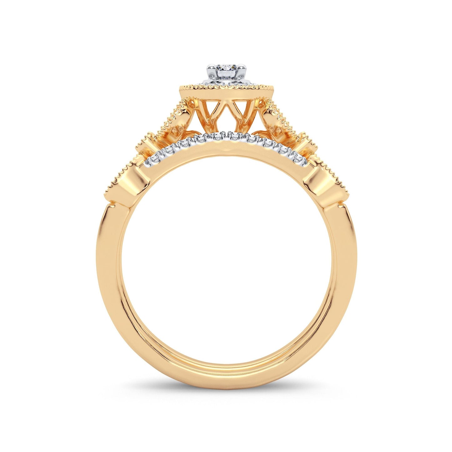 14K 0.33CT Diamond Bridal Ring