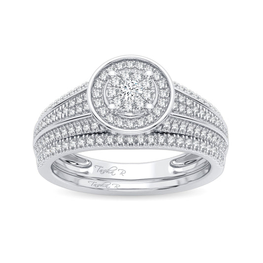 14K 0.38CT DIAMOND BRIDAL RING