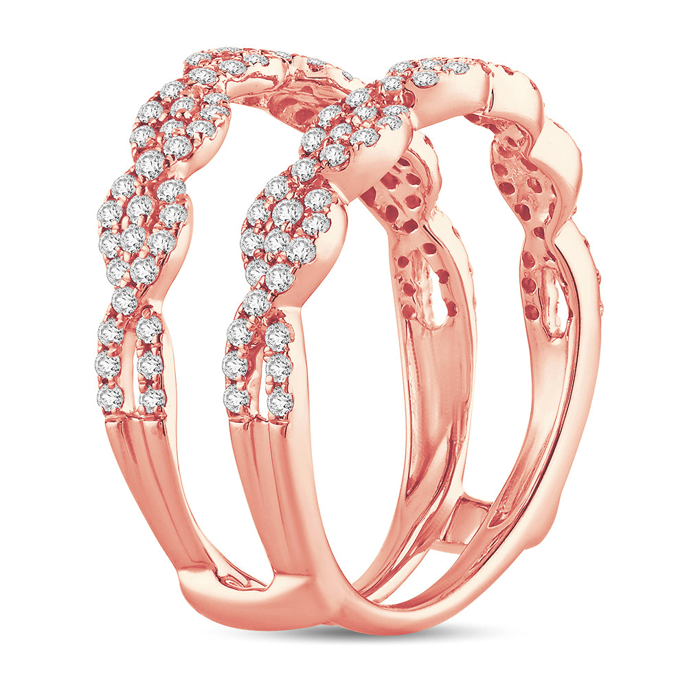 14K 0.66Ct Diamond Ring Guard