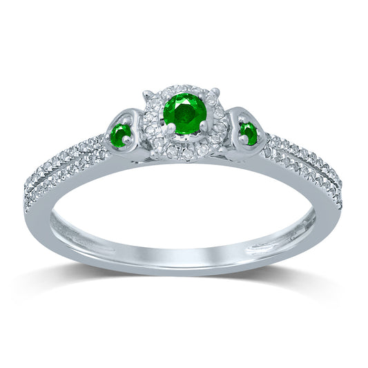 14K 0.12CT Diamond   EMERALD