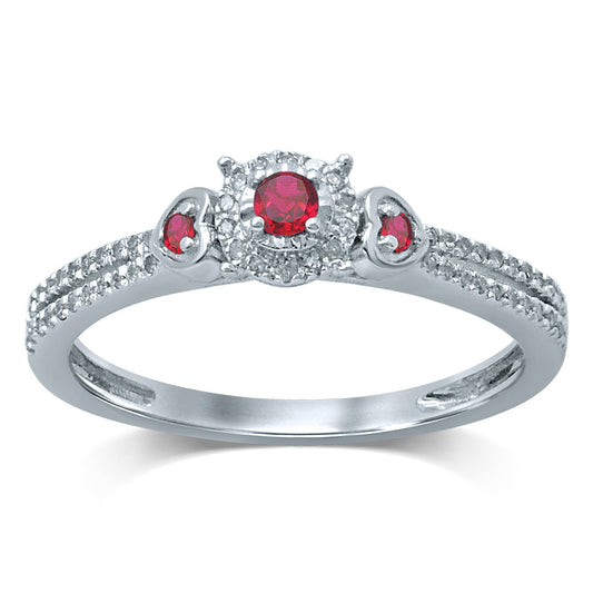 14K   RUBY  Diamond RING