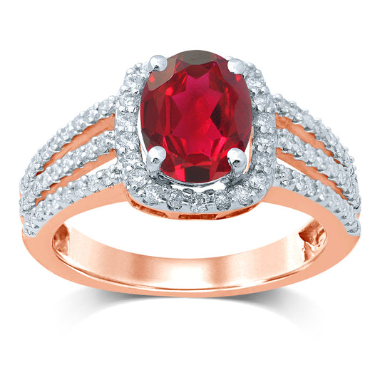14K Diamond  RUBY   RING