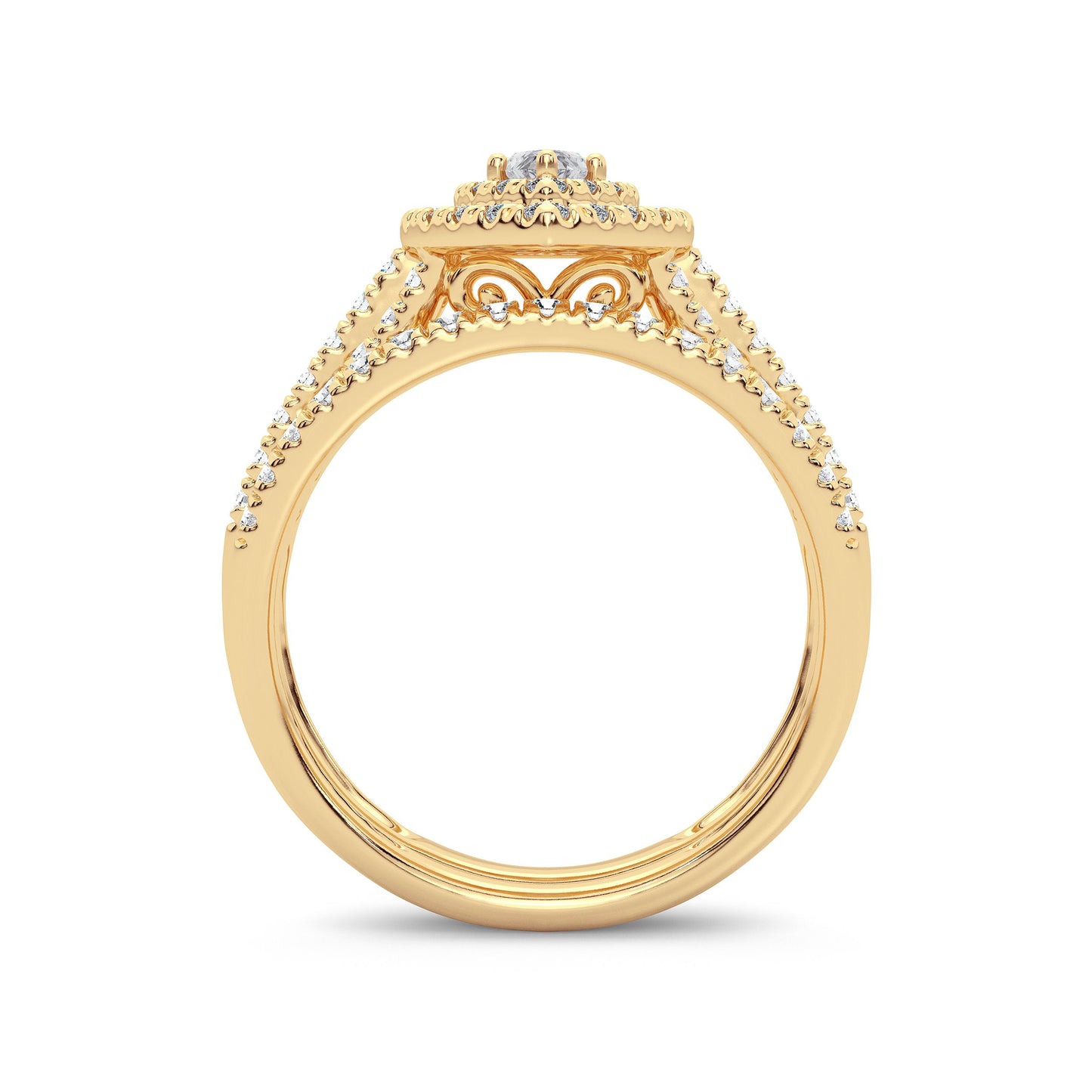14K 1.00ct Diamond Bridal Ring