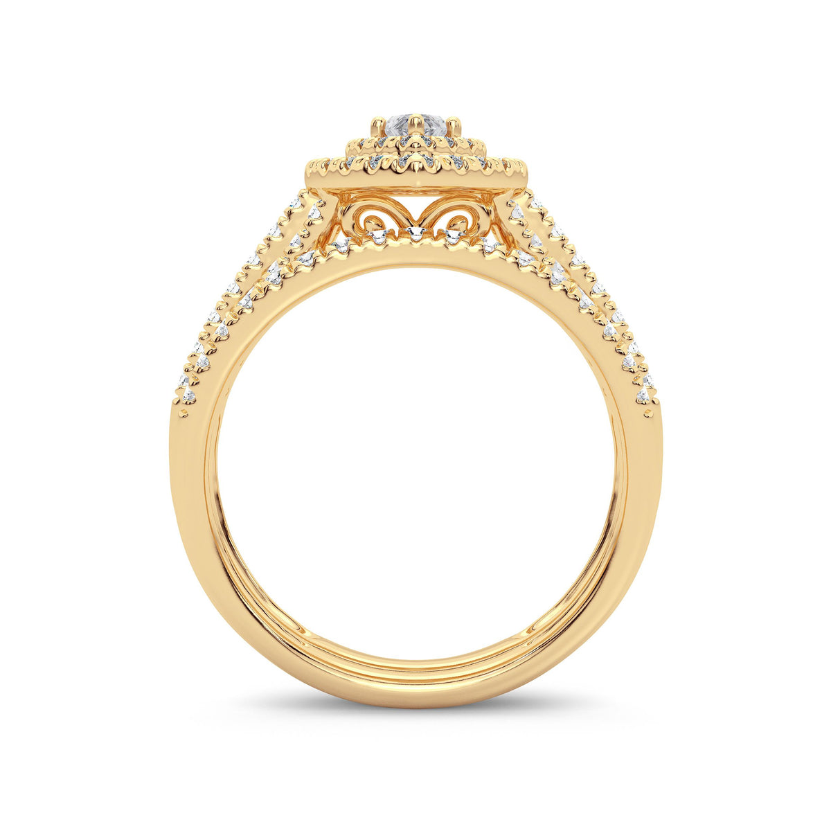 14K 1.00ct Diamond Bridal Ring