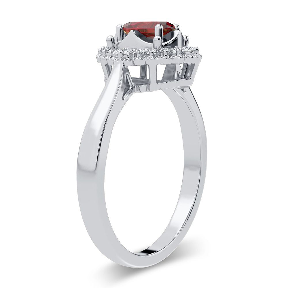 14K 0.12ct Diamond Ruby Ring