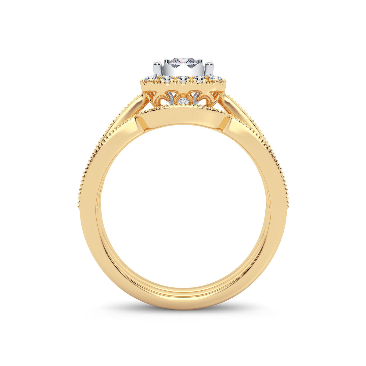 14K 0.75ct Diamond Bridal Ring