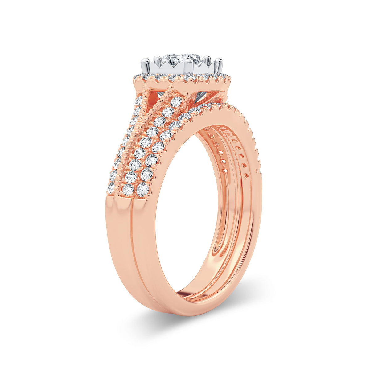 14K 0.75ct Diamond Bridal Ring