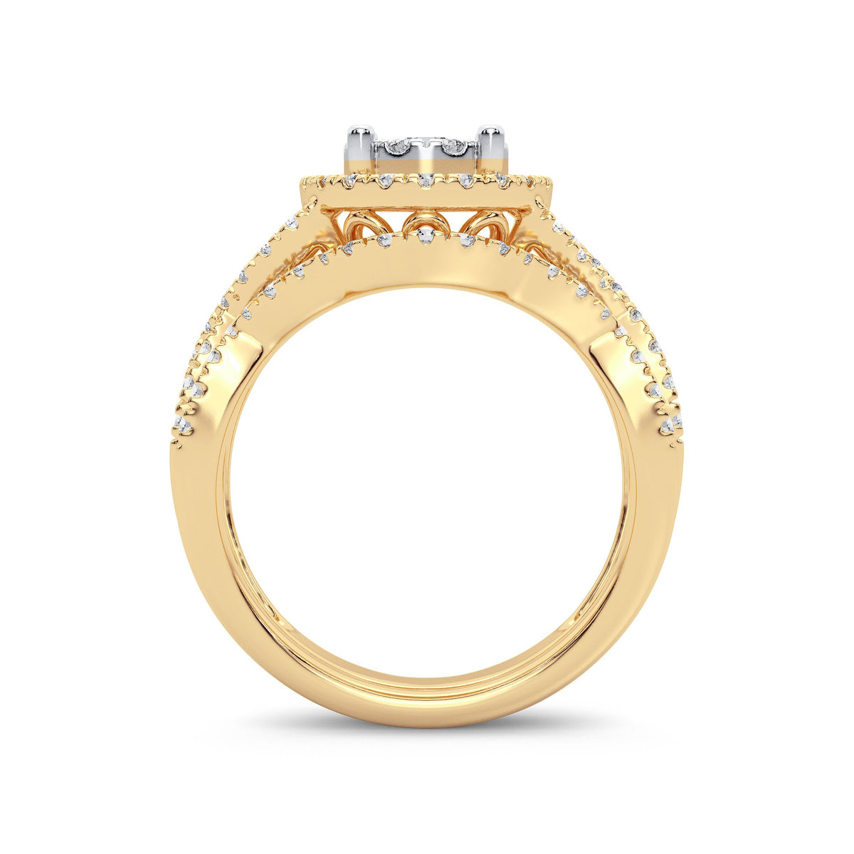 14K 1.00ct Diamond Bridal Ring