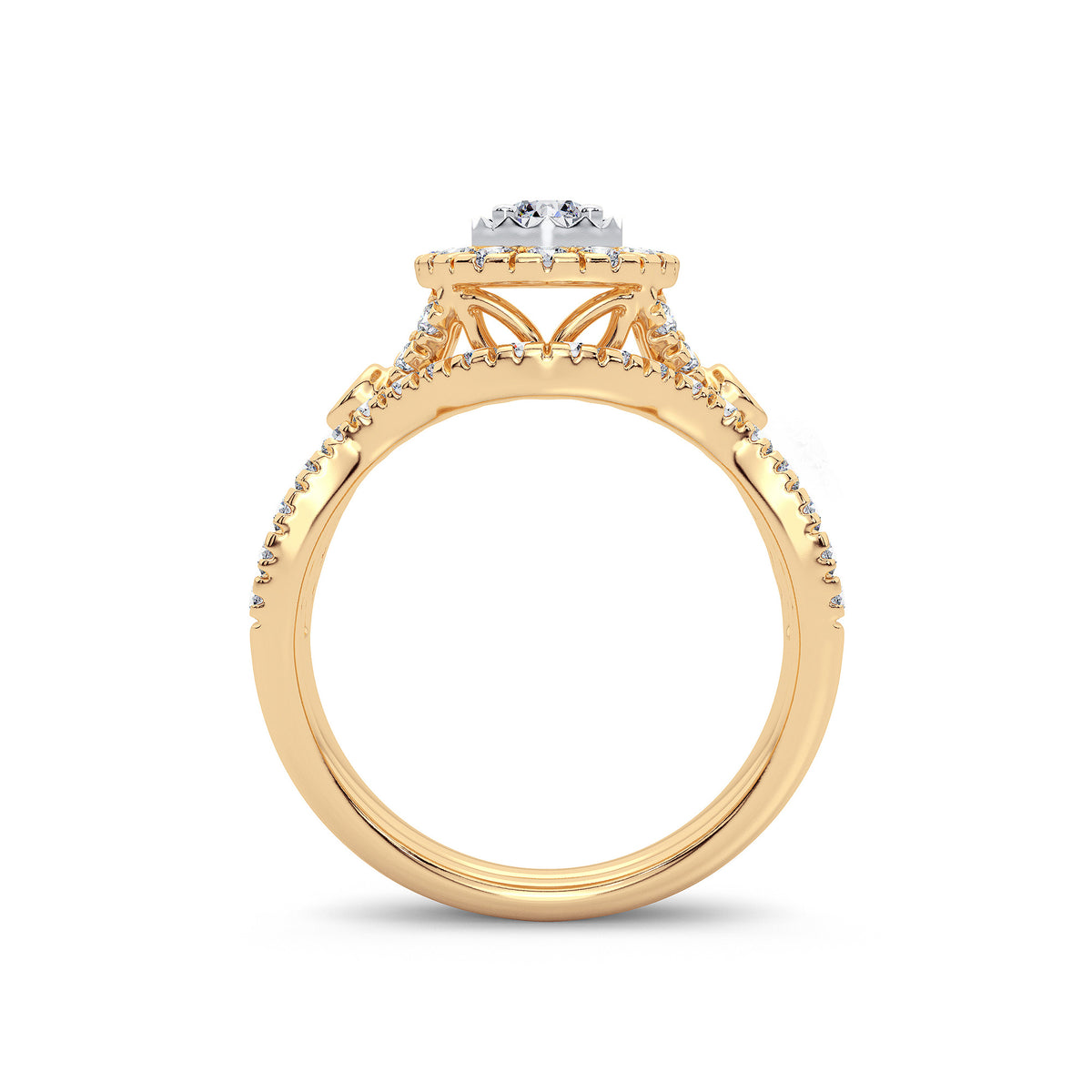 14K 1.00CT Diamond Bridal Ring