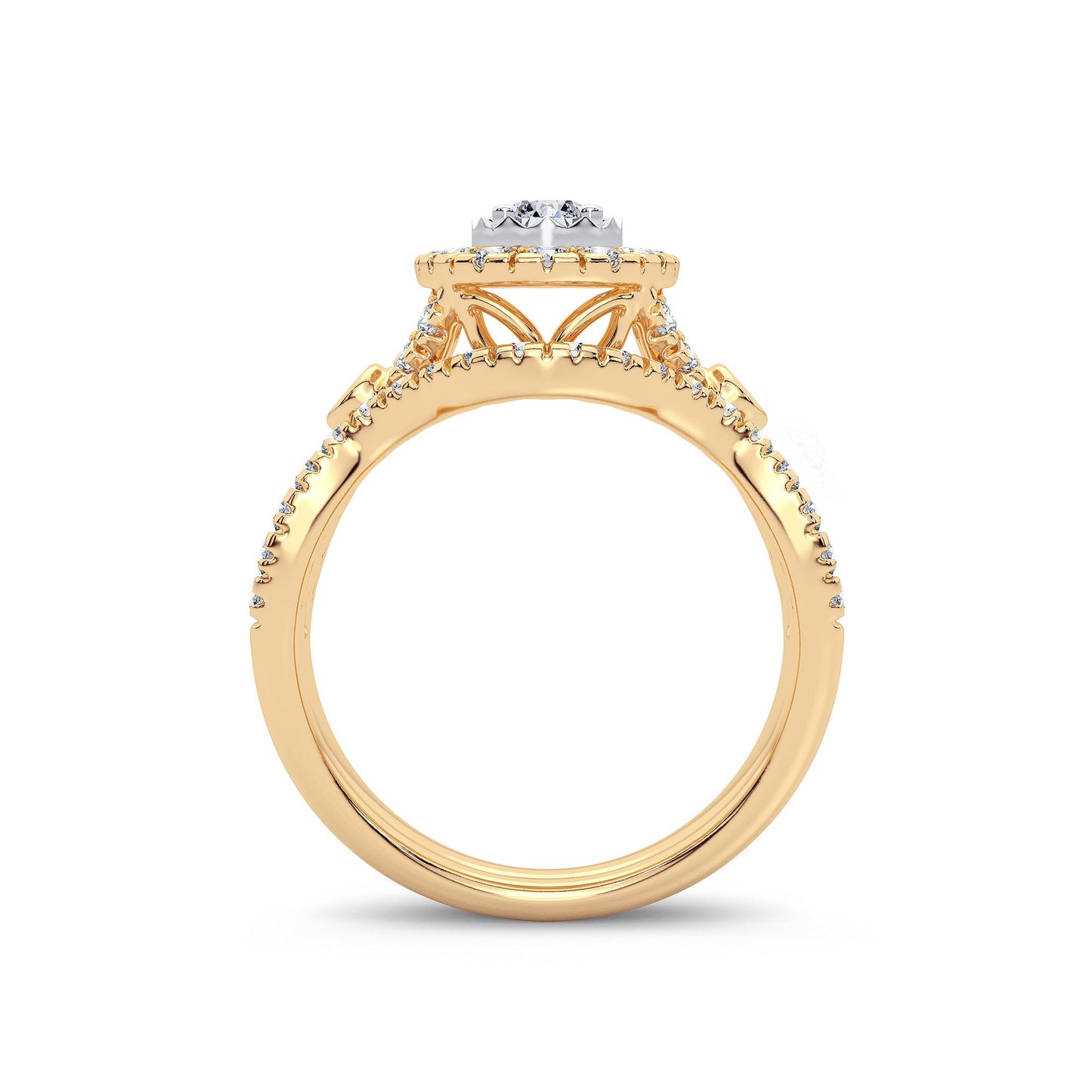 14K 1.00CT Diamond Bridal Ring