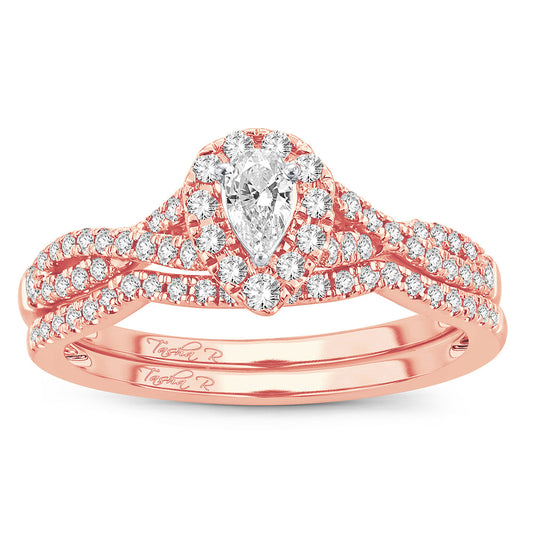 14K 0.50CT Fancy Cut Bridal Ring