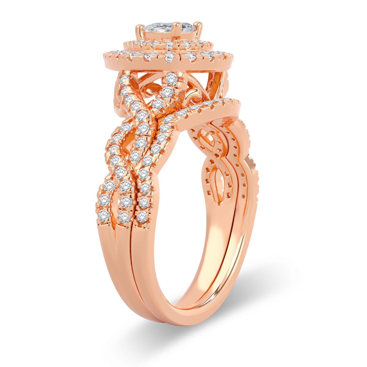 14K 1.00CT Diamond Bridal Ring